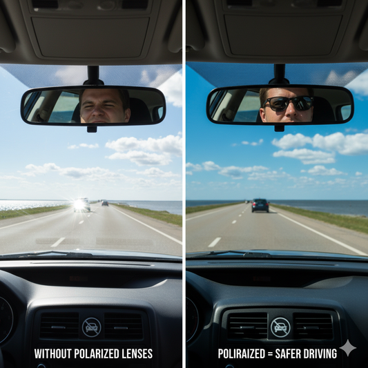 Benefits of Polarized Sunglasses while driving.