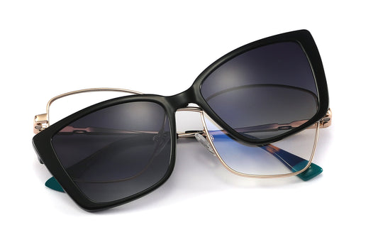 Eyeglasses Optical Frames With Sunglasses Shades Clip